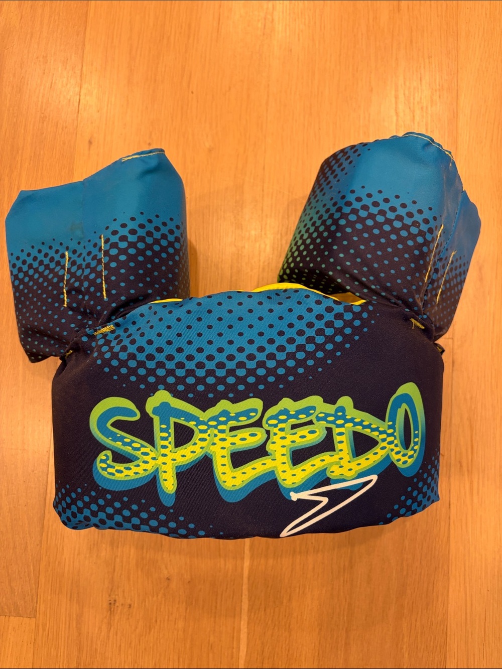 Speedo Kids Blue and Neon Green Swim Trunks Float Vest